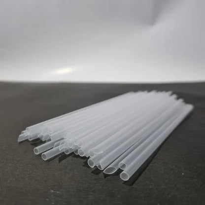Clear compostable plastic straws 