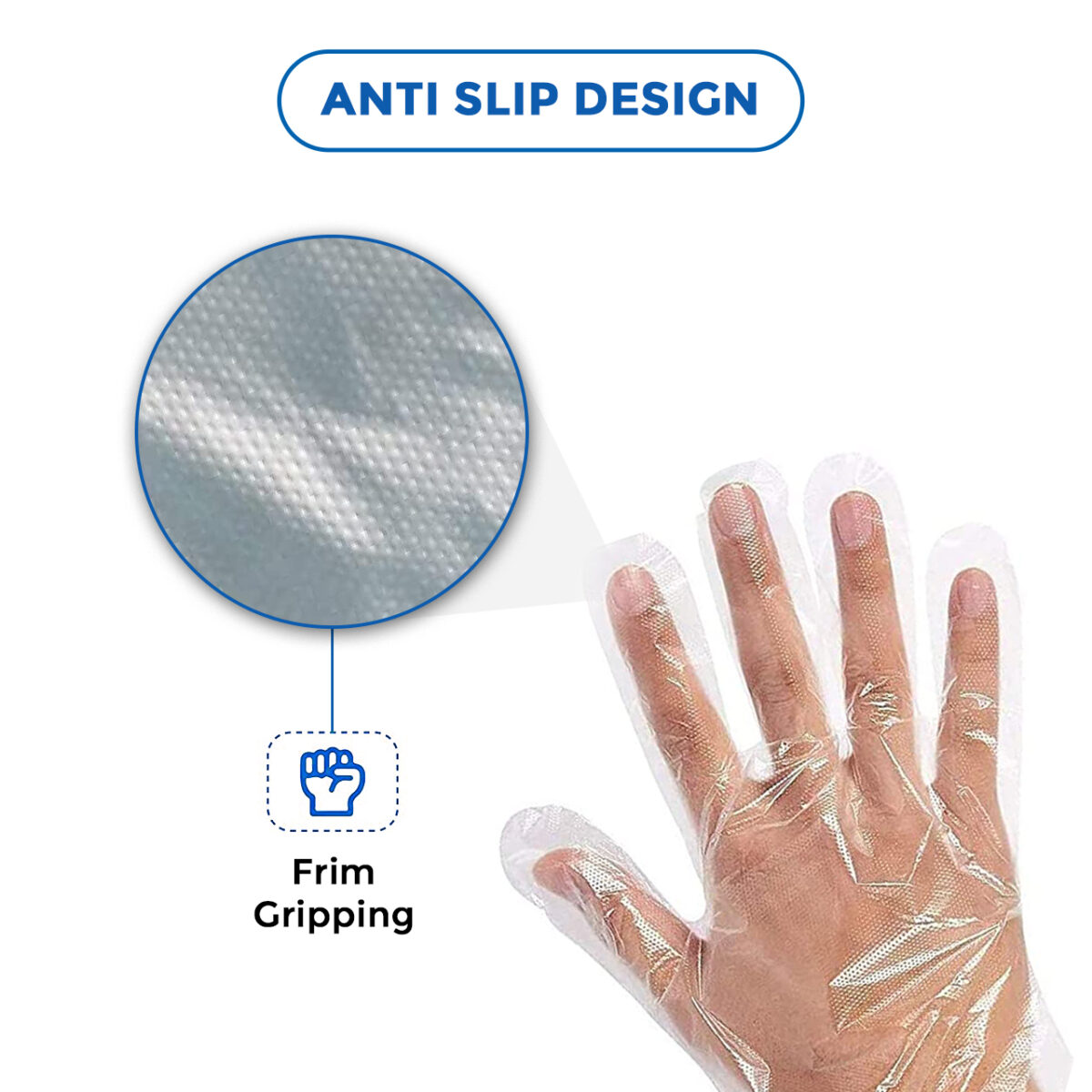 Premium Disposable Plastic Hand Gloves | 100Pcs - Image 2