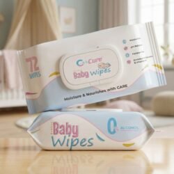 Zepomart Chemical Free Baby Wipes – Premium 72 Pack Front View