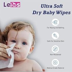 Leios Soft Facial Tissue Papers | White 9x9 Inch Napkins for Makeup Removal, Skincare, Salon & Beauty Use | Ultra-Soft, Absorbent Dry Wipes (Pack of 90) - Image 3
