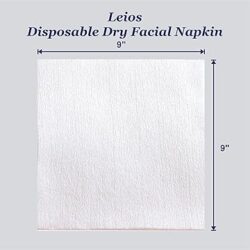 Leios Soft Facial Tissue Papers | White 9x9 Inch Napkins for Makeup Removal, Skincare, Salon & Beauty Use | Ultra-Soft, Absorbent Dry Wipes (Pack of 90) - Image 2