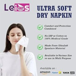 Leios Soft Facial Tissue Papers | White 9x9 Inch Napkins for Makeup Removal, Skincare, Salon & Beauty Use | Ultra-Soft, Absorbent Dry Wipes (Pack of 90) - Image 5