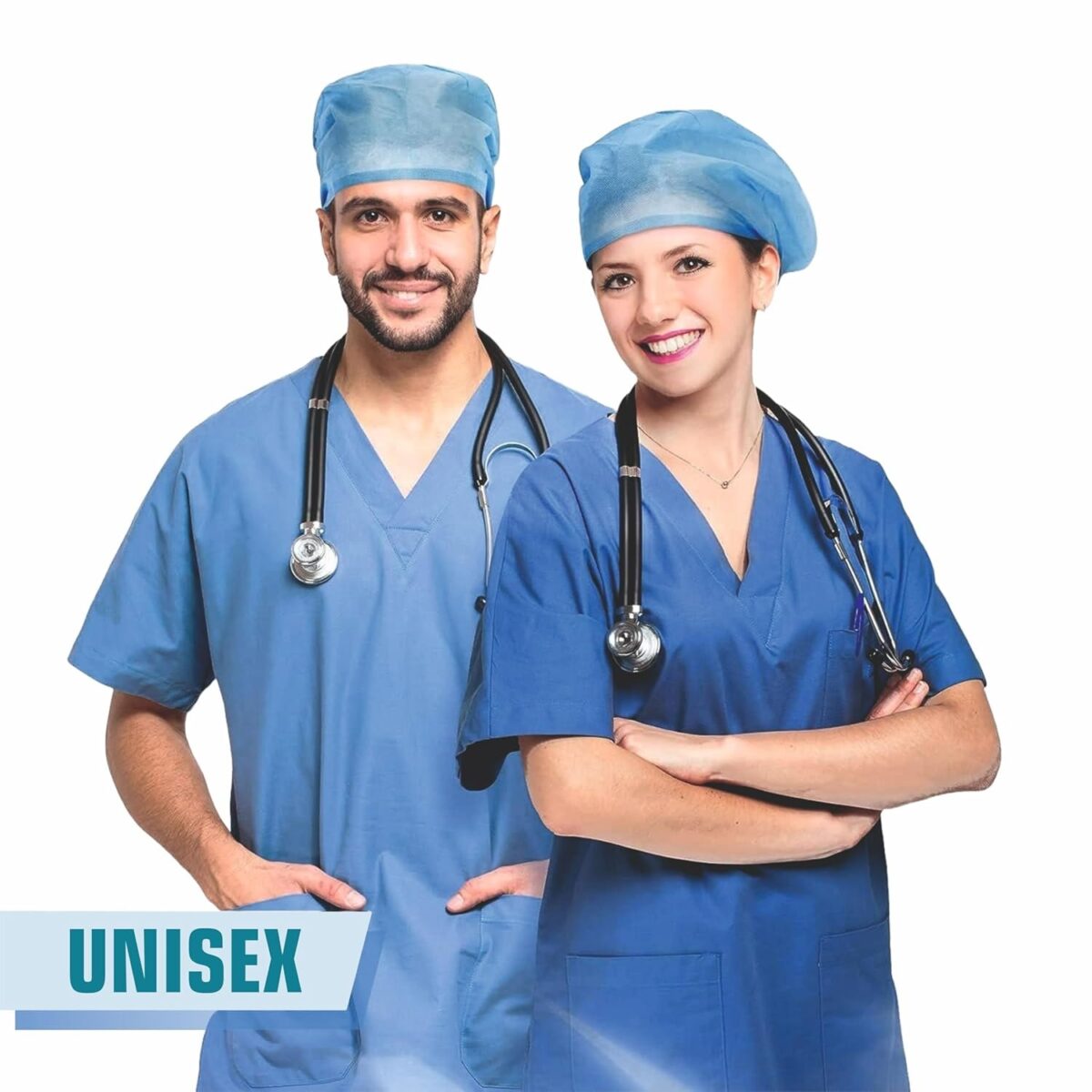 Disposable Non-Woven Surgeon Cap for Doctors & Nurses Use | Blue - Image 5