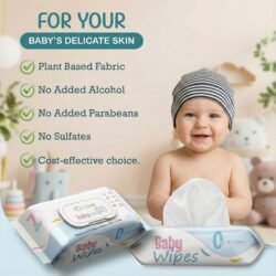 Mother Using Chemical Free Baby Wipes on Newborn – Safe for Sensitive Skin