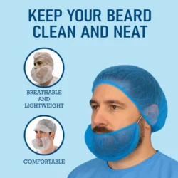 C-Cure Disposable Beard Cover for Men | Exclusive Non-Woven Polypropylene Beard Mask for cooking,food service,Pharma & Industrial Hygiene- Pack of 100 - Image 6