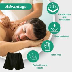 Disposable Non-Woven Bermuda Shorts with Elastic Waistband | Hygienic Underwear for Massage Spa, Sauna, Salon and Hospital - Unisex - Image 2