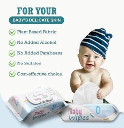 Soft Cleansing Baby Wipes | Organic Bamboo-Based Soft Wipes Enriched With Aloe Vera and Vitamin E for Kids. - Image 3