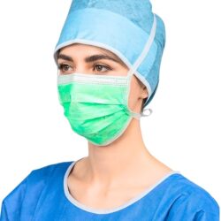 Disposable Tie-On Face Mask with Nose Clip | 3 Ply Medical Face Mask with Meltblown Filter Layer - Image 4