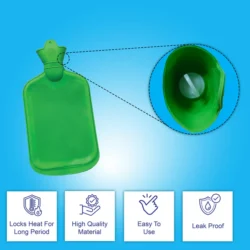 Non-Electric Rubber Hot Water Bag | Large, Leak-Proof Heat Therapy for Pain Relief, Cramps, Injuries & More - Image 4