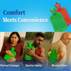 Non-Electric Rubber Hot Water Bag | Large, Leak-Proof Heat Therapy for Pain Relief, Cramps, Injuries & More - Image 8