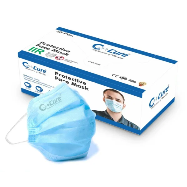 Disposable Face Mask with Melt-Blown Filter | Type IIR Certified – Blue