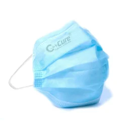 C-Cure Protective IIR Face Mask with Melt-Blown Filter | 3 Ply Premium Quality Disposable Ear loop Face mask – Blue - Image 4