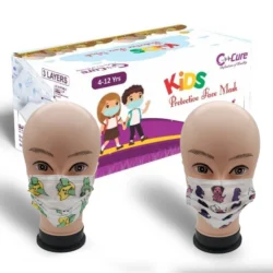 Kids 3 Ply Printed Disposable Face Mask | Melt blown Filter, Nose Pin & Soft Ear Loops for Ages 4–12 - Image 2