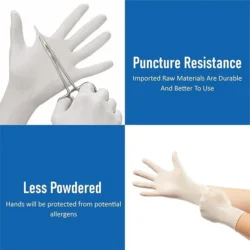 Disposable Latex Gloves | Powdered for Easy Use | Medical & Kitchen Safety - Image 2
