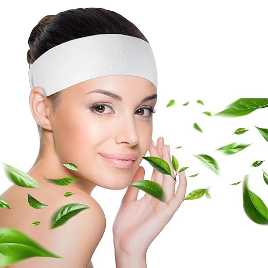 Disposable Spa Headband – Non-Woven, Adjustable Velcro Closure for Facials, Makeup & Skincare