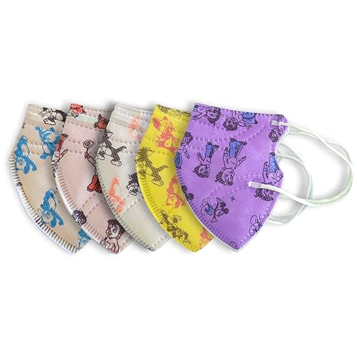 N95 Kids Face Mask – 5 Layer Protection with Adjustable Nose Clip | Multicolor Printed For Children Up to 14 Years - Image 5