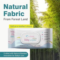 Soft Cleansing Baby Wipes | Organic Bamboo-Based Soft Wipes Enriched With Aloe Vera and Vitamin E for Kids. - Image 5