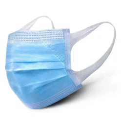 Ultra Soft Pull-Out Disposable Face Mask with Soft Fabric Ear Loops – Blue - Image 2