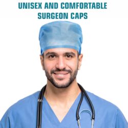 Disposable Non-Woven Surgeon Cap for Doctors & Nurses Use | Blue - Image 6