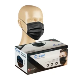 Dual SMS Fabric 3 Ply Disposable Surgical Face Mask – Black & White (Unisex)