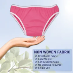 Disposable Non-Woven Panty for Women – Soft, Period-Friendly, Travel & Spa Use - L Size - Image 6