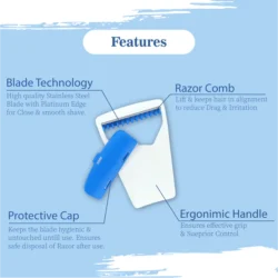 C-Cure Disposable Razor for Safe Hair Removal | Body Hair Removal Razor for Gentle skin care Sharp,Smooth & Gentle - Pack of 10 - Image 5