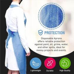 C-Cure Exclusive Disposable Waterproof Apron | Splash-Proof Apron for Clinics, Kitchen, Dog Bathing & Painting | Oil & Fluid Resistant, Unisex pack of 25 - Image 3