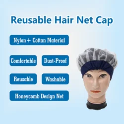 Reusable Nylon Hair Net Cap – Unisex Mesh Hair Cover for Food Industry & Kitchen Use – Washable & Adjustable - Image 3