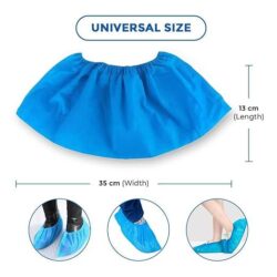 Disposable Non woven Shoe Cover | Anti Slip & Durable Shoe cover- Blue, Free Size - Image 3