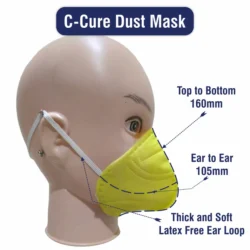 Disposable Yellow Dust Mask With Foam Layer & Head Loop for Industrial and construction Use - Image 3