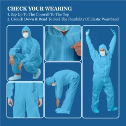 C-Cure Disposable Coverall – Full Body Nonwoven Hooded Suit with zipper - XL - Image 5
