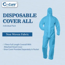 C-Cure Disposable Coverall – Full Body Nonwoven Hooded Suit with zipper - XL - Image 4