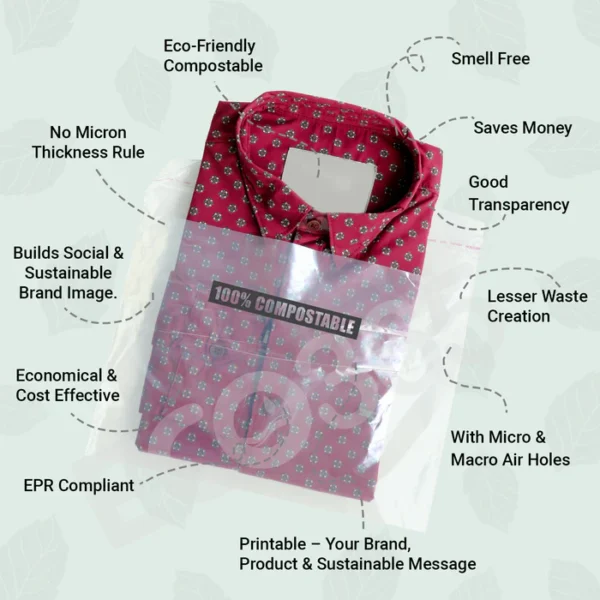 compostable garments bags in bulk on zepomart