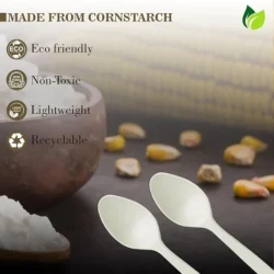 Ecoz Disposable biodegradable Soup Spoon for party and regular use - Image 2