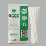 Ecoz Disposable biodegradable White Straw for juice | Exclusive Planet-Friendly Straw for cold drinks, cafes, parties and daily use - Pack of 100