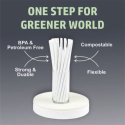 Ecoz Disposable biodegradable White Straw for juice | Exclusive Planet-Friendly Straw for cold drinks, cafes, parties and daily use - Pack of 100 - Image 8