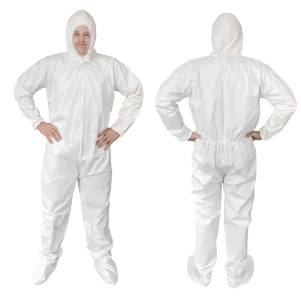 C-Cure Disposable Tyvek Coverall with Hood | Full Body Protection Waterproof Suit - XL