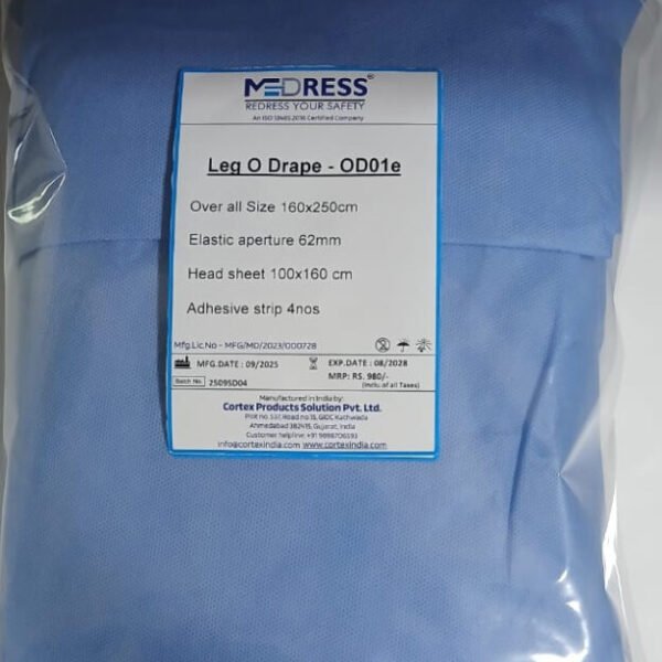 Medress Disposable Surgical Leg O Drape Sterile | Used in orthopedic and surgical leg procedures | Pack Of 100