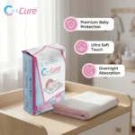 C-Cure Leak-Proof Disposable Diaper Changing Mats/Pad | Ultimate Extra Protection Waterproof 60×90 cm – 10 Pack - Image 3