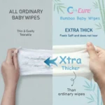C-cure Chemical Free Baby Wipes for New-born | Organic Bamboo based Soft Wipes for kids – Pack of 72 - Image 5