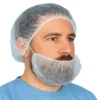 white disposable beard cover for men non woven polypropylene